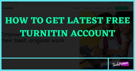 How To Get Latest Free Turnitin Account [2024] .